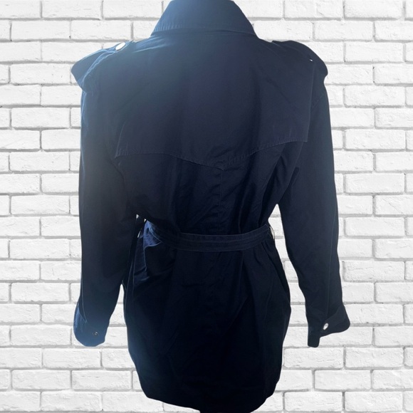 Ralph Lauren Navy Double-Breasted Trench Coat - Picture 2 of 7